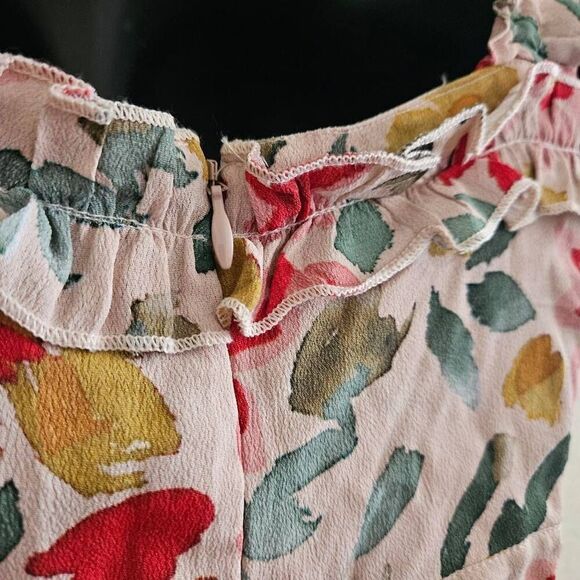 Winston White Alessandra Watercolor Tie Front Romper - Picture 7 of 9